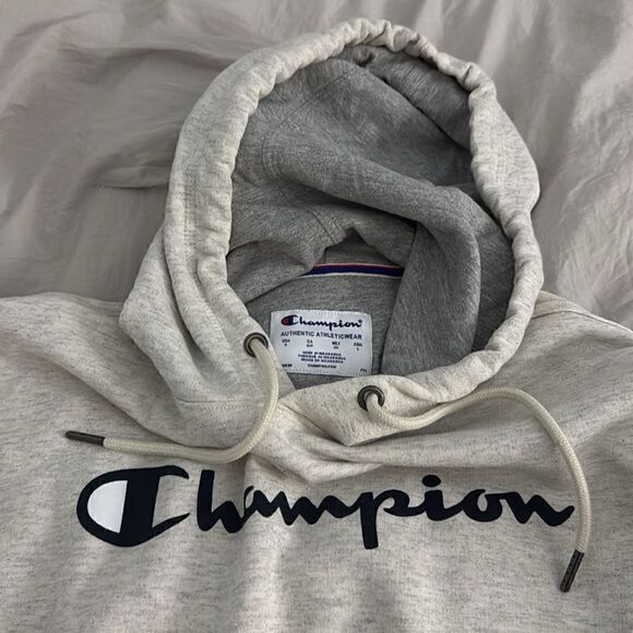 Mens size small champion hoodie sweatshirt light gray - Picture 3 of 6